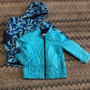 Toddler 3-in-1 blue print jacket